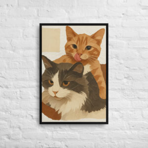 Casual Cats Canvas Print